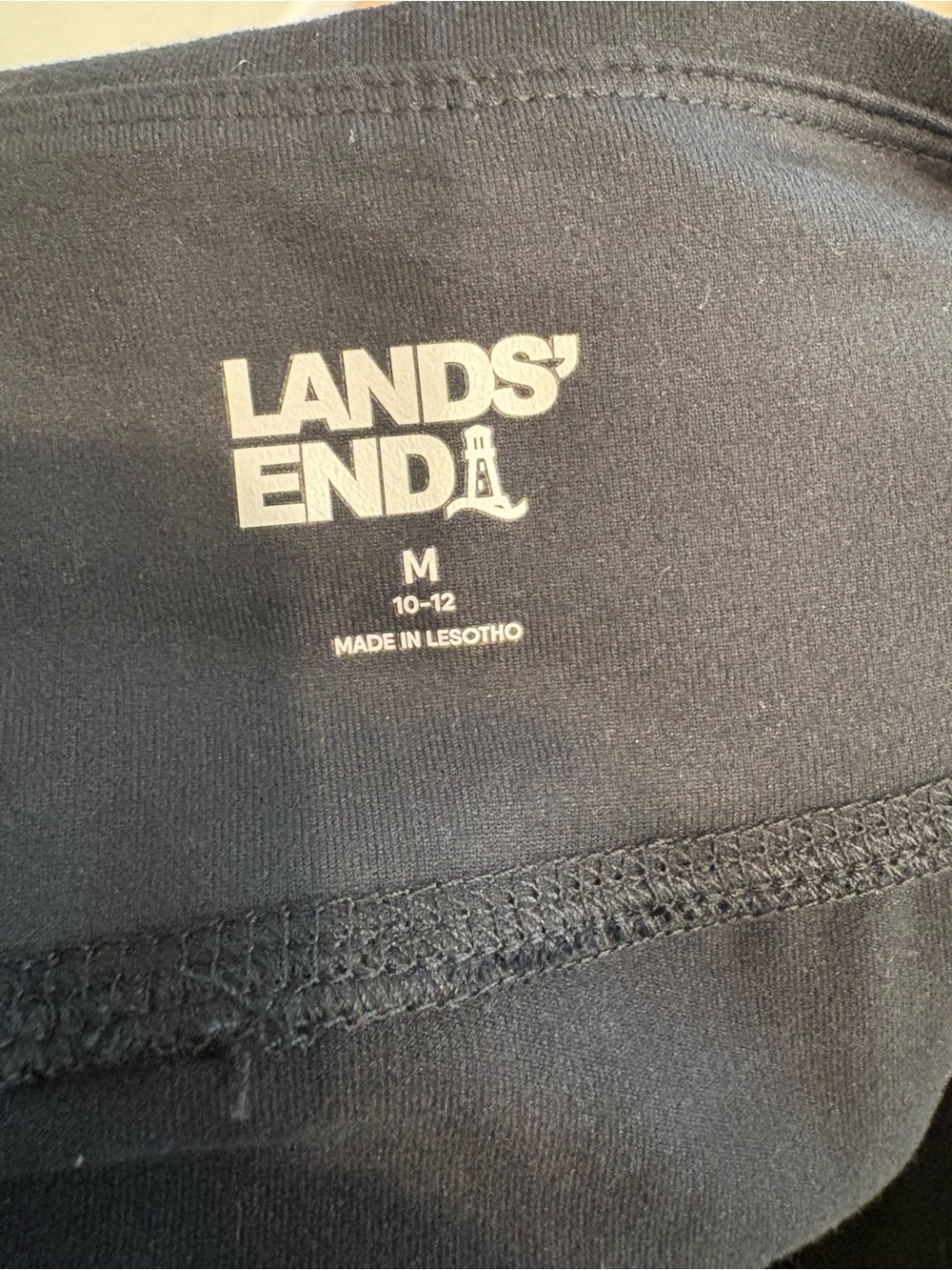 Lands' End Black High-Rise Bike Shorts - Picture 7 of 8